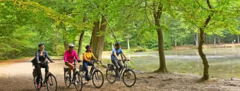 À vélo à l'étang du Corac à Saint-Germain-en-Laye